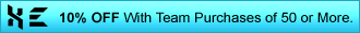 10% OFF with team purchases of 50 or More